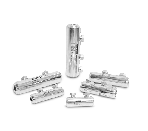 Uniones con tornillo fusible hasta 36kV.